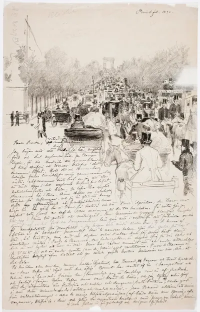 Albert Edelfelt's letter to Berta Edelfelt, Paris, 6-7.2.1890