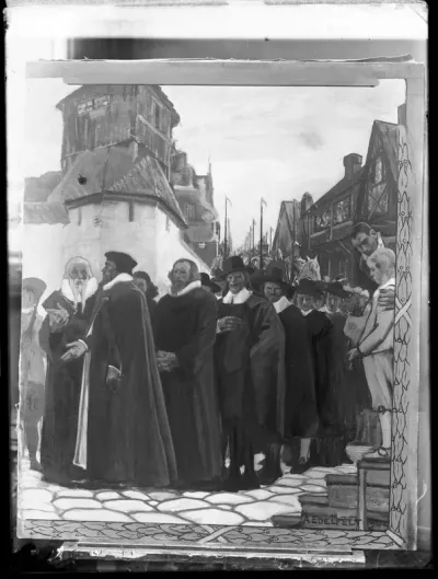 Albert Edelfelt: "Turun akatemian vihkiäiset, lopullinen luonnos" vuodelta 1902