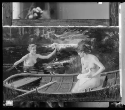 Albert Edelfelt: "Uivia tyttöjä" vuodelta 1888