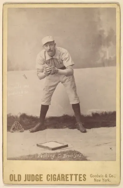 Albert John "Doc" Bushong, Catcher, Brooklyn, from the series Old Judge Cigarettes
