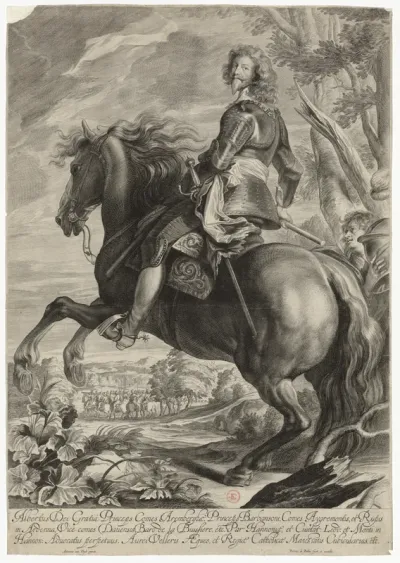 Albertus Dei Gratia Princeps Comes Aremberg [...] Antonius Van Dyck pinxit. Petrus de Ballin fecit et excudit BSG EST 83 RES P 34