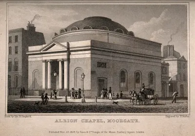 Albion Chapel, Moorgate, London: perspective view