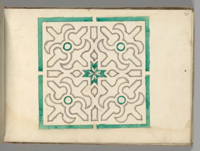Album containing 75 Drawings for Garden Trellises & Parterres
