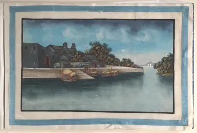 Album Containing Twelve Paintings of Scenes Along a River
