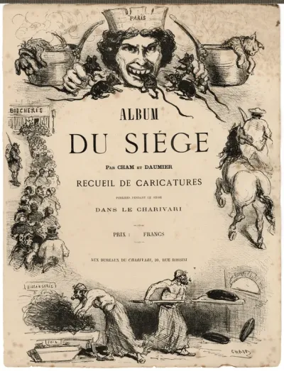 Album du Siége, Title page from Recueil de Caricatures Publieé Pendant le Siége dans Le Charivari
