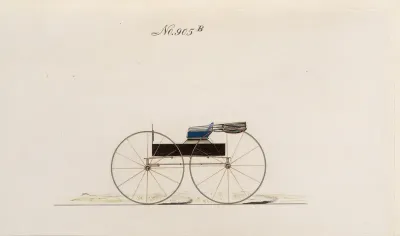 Album of 29 presentation drawings of various types of carriages