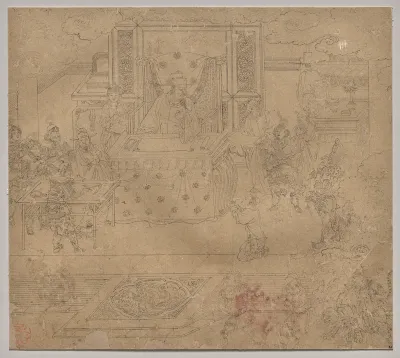 Album of Daoist and Buddhist Themes: Kings of Hells: Leaf 30