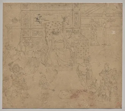 Album of Daoist and Buddhist Themes: Kings of Hells: Leaf 34