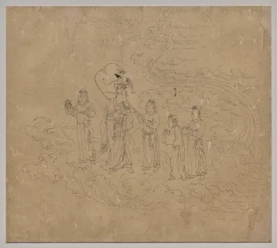 Album of Daoist and Buddhist Themes: Procession of Daoist Deities: Leaf 10