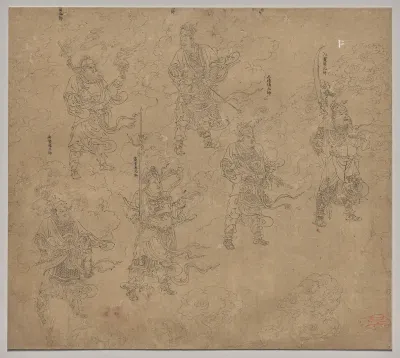 Album of Daoist and Buddhist Themes: Procession of Daoist Deities: Leaf 12