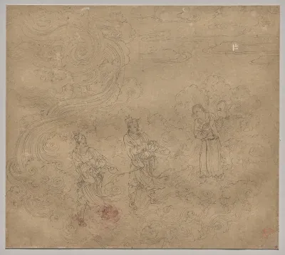 Album of Daoist and Buddhist Themes: Procession of Daoist Deities: Leaf 17
