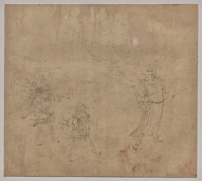 Album of Daoist and Buddhist Themes: Procession of Daoist Deities: Leaf 18