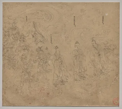 Album of Daoist and Buddhist Themes: Procession of Daoist Deities: Leaf 20