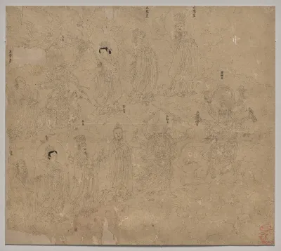 Album of Daoist and Buddhist Themes: Procession of Daoist Deities: Leaf 21