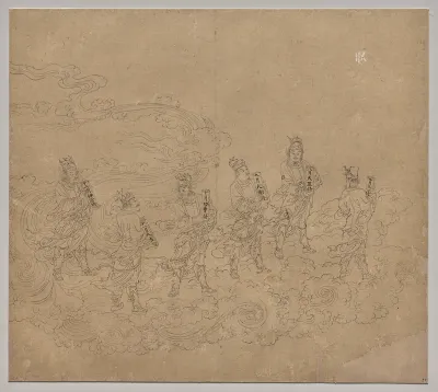 Album of Daoist and Buddhist Themes: Procession of Daoist Deities: Leaf 24