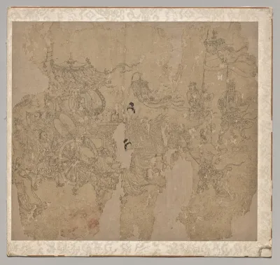 Album of Daoist and Buddhist Themes: Procession of Daoist Deities: Leaf 3