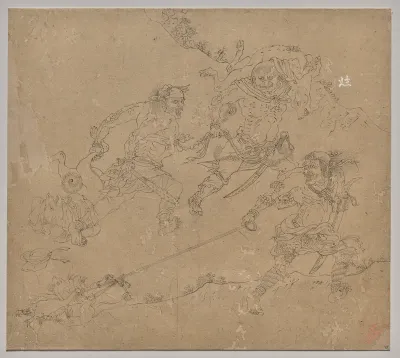 Album of Daoist and Buddhist Themes: Search the Mountain: Leaf 48