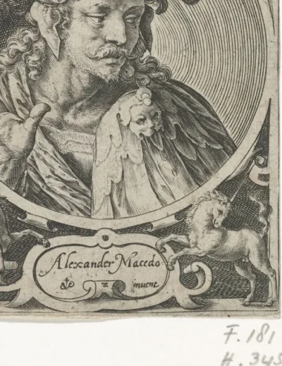 Alexander de Grote als een van de negen helden