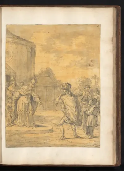 Alexander de Grote bezoekt de tempel van Jupiter
