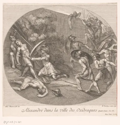 Alexander de Grote in een veldslag