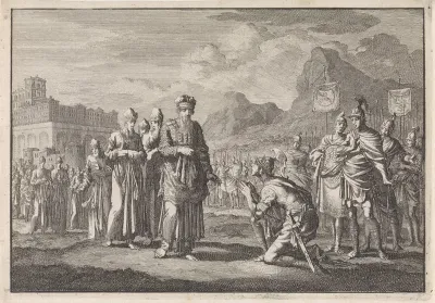 Alexander de Grote knielt voor Jaddus