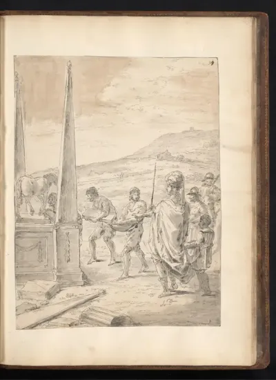 Alexander de Grote laat een graf maken voor zijn paard Bucephalus