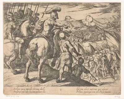 Alexander de Grote leidt een gevecht