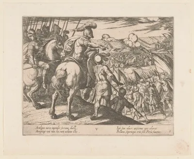 Alexander de Grote leidt een gevecht
