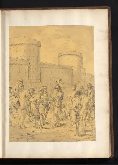 Alexander de Grote maakt de inwoners van Thebe tot slaaf