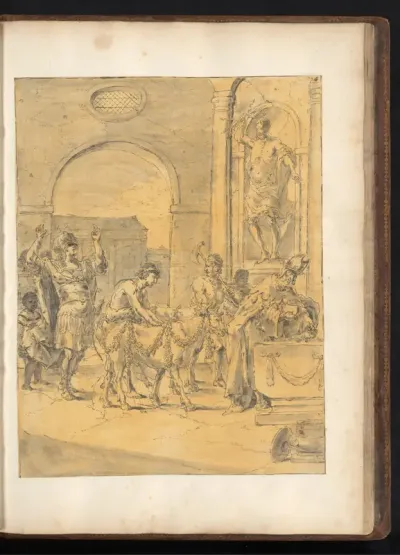 Alexander de Grote offert witte stieren aan Jupiter