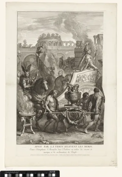 Alexander de Grote trekt Babylon binnen (linkerblad)