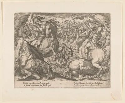 Alexander de Grote vecht tegen de Perzen