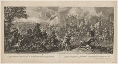 Alexander de Grote verslaat Darius in een veldslag