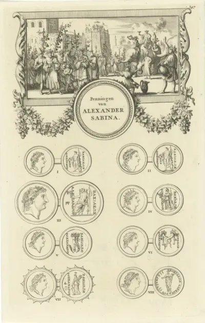 Alexander II Zabinas verkleed als Bacchus op een olifant