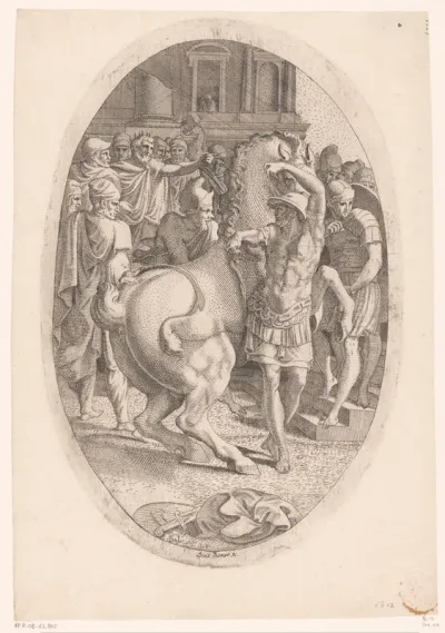 Alexander temt Bucephalus