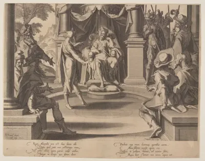 Alexander the Great as a Judge, plate 10 from Thrones of Justice (Thronus Iustitiae)