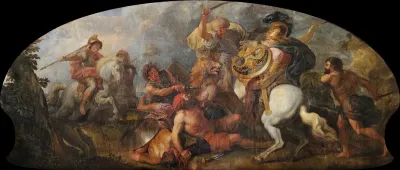 Alexander the Great hunting Lions