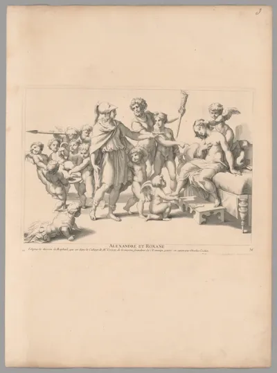 Alexandre et Roxane, from Recueil d'estampes d'après les plus beaux tableaux et d'après les plus beaux desseins qui sont en France (Cabinet Crozat)