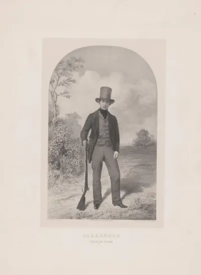 Alexandre, prince des Pays-Bas repro naar daguerreotypie