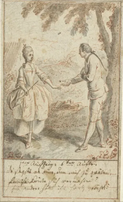 Alexis en Hannchen bij de lindeboom