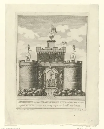 Algemene Wapening, decoratie op het Kadijksplein, 1795