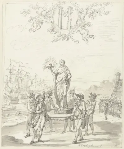 Algemene Wapening, decoratie op het Kadijksplein, 1795
