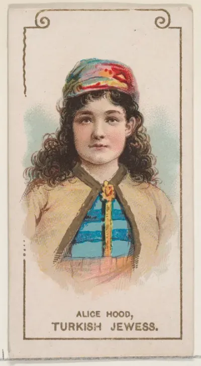 Alice Hood as Turkish Jewess, from the set Actors and Actresses, Second Series (N71) for Duke brand cigarettes
