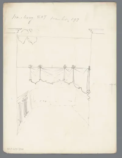 Alkoof met draperieën
