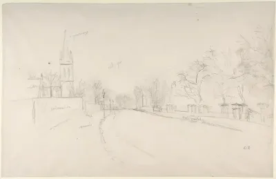 All Saints Church, Upper Norwood seen from the north side of Beulah Hill