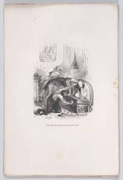All that remains is to close the blessed trunk!, from "Little Miseries of Human Life"