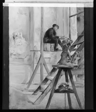 Allan Österlind: "Rodin ateljeessaan" vuodelta 1889