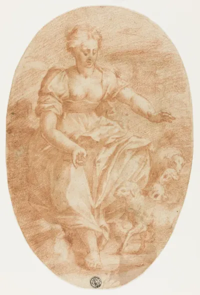 Allegorical Figure of Meekness or Saint Agnes