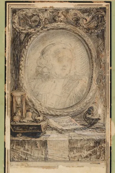 Allegorical Frame with a Bat