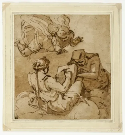 Allegorical Subject (Angel above Two Sibyls)